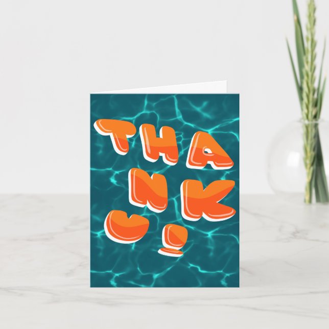 Wavy Small Thank You Card (Front)
