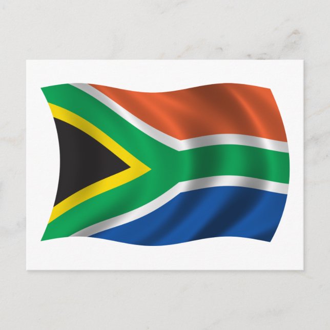 Wavy South Africa Flag Postcard (Front)