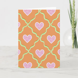 Wavy Sprinkle Hearts Card