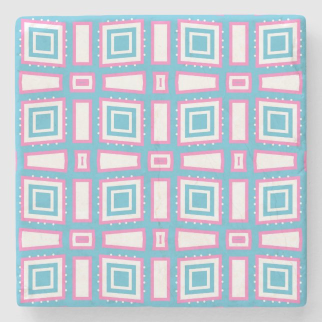 Wavy Square Marble Coasters (Front)