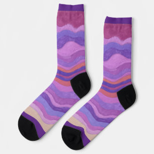 Wavy striped colorful socks