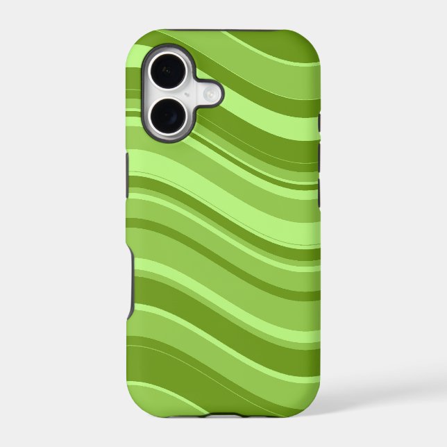 Wavy Stripes Pattern (Lime, Green) (Back)