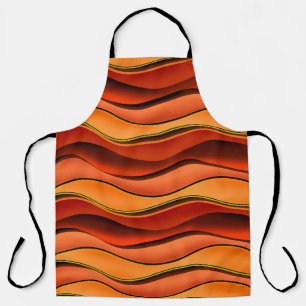 Wavy Stripes: Seamless Pattern Design. Apron