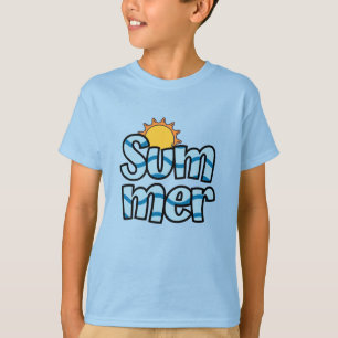 Wavy summer typography tropical  T-Shirt