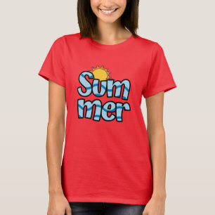 Wavy summer typography tropical T-Shirt