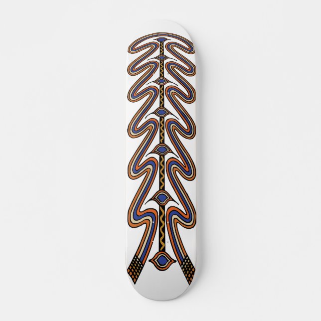 Wavy Tribal Skateboard - Extreme LA Skateboard (Front)