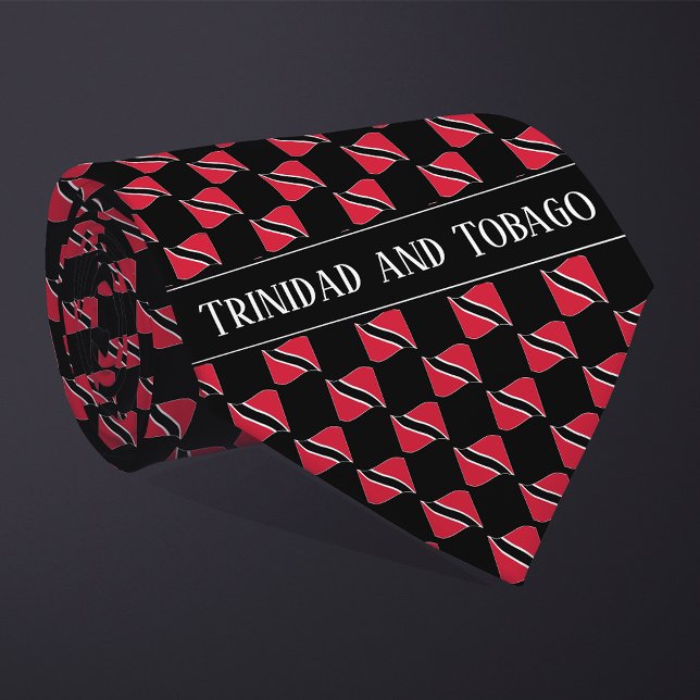 Wavy Trinidad and Tobago Flag Pattern  Tie (Creator Uploaded)