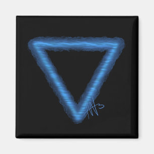 Wavy Water Element Alchemy Symbol Magnet