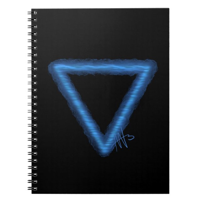 Wavy Water Element Alchemy Symbol Notebook (Front)
