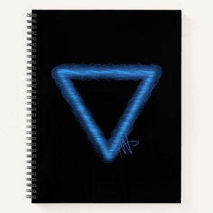 Wavy Water Element Alchemy Symbol Spiral Notebook