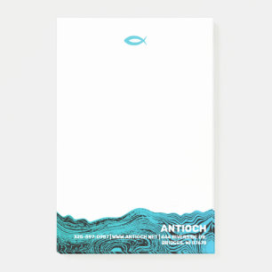 Wavy Waters Jesus Fish Post-it Notes