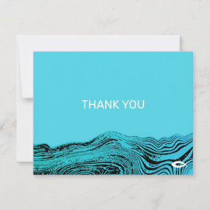 Wavy Waters Jesus Fish Thank You Card