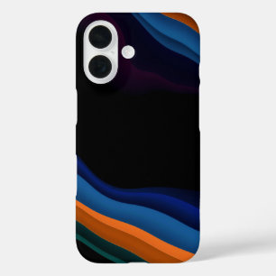 Wavy Waves: A Minimalist Abstract iPhone 16 Case