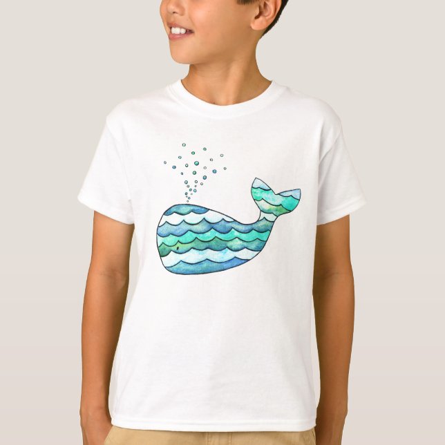 Wavy Whale T-Shirt (Front)