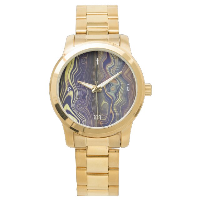 Wavy Wood TIME Piece Watch (Front)