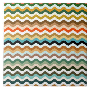 Wavy Zigzag Multicolor Pattern Tile