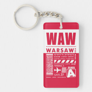 WAW Warsaw Airport Keychain