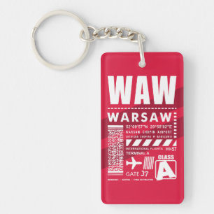 WAW Warsaw Airport Keychain