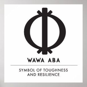 Wawa Aba   Symbol of Toughness and Resilience Poster