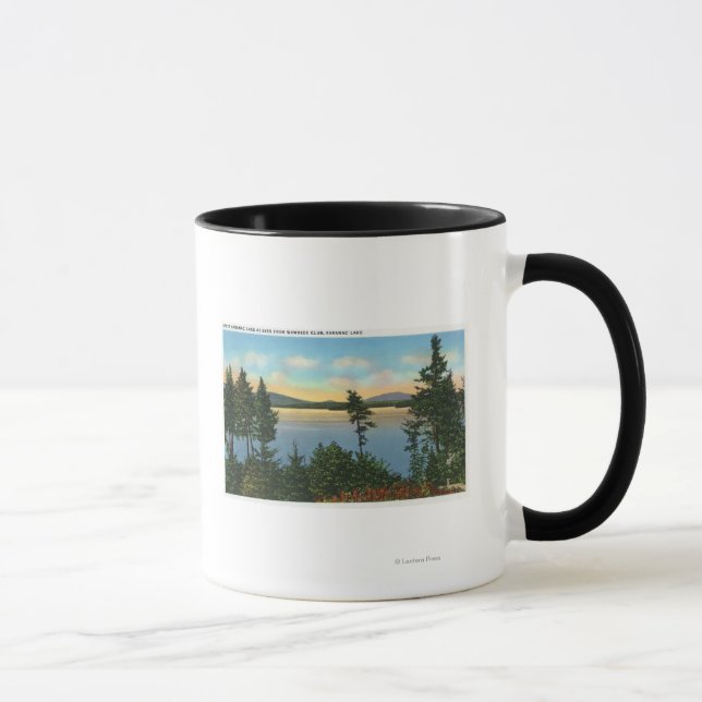 Wawbeek Club View of Upper Saranac Lake Mug (Right)