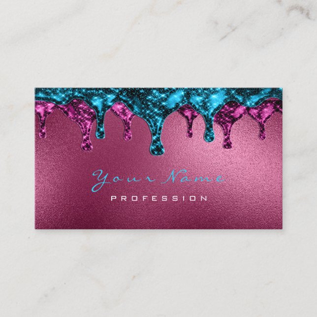 Wax Epilation Pink Depilation Blue Burgundy Business Card (Front)