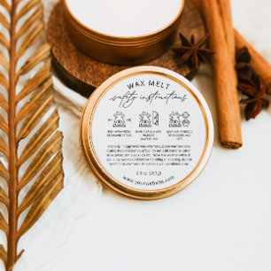 Wax Melt Warning Label Wax Warmer Care Instruction