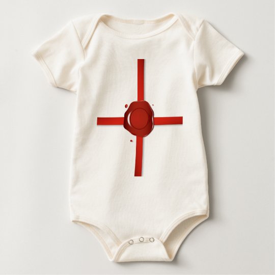 Wax Seal And Red Ribbon Baby Bodysuit