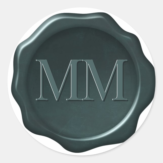 Wax seal effect, EMERALD GREEN, (Front)