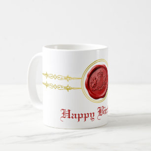 Wax Seal - Griffins Crest Crown & Banner 1 + text Coffee Mug