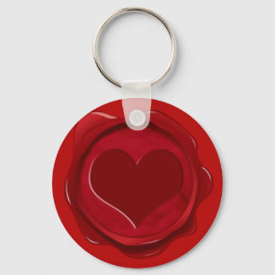 WAX SEAL HEART KEYCHAIN