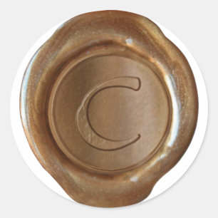 Wax Seal Monogram - Copper - Artistic C -