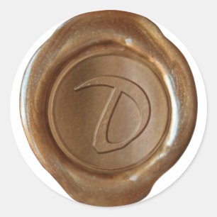 Wax Seal Monogram - Copper - Artistic D -