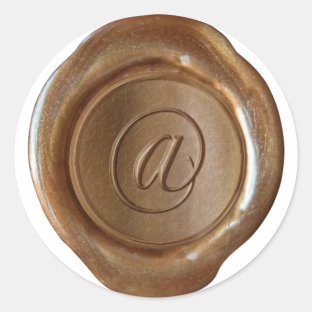 Wax Seal Monogram - Copper - Script @ - (Front)