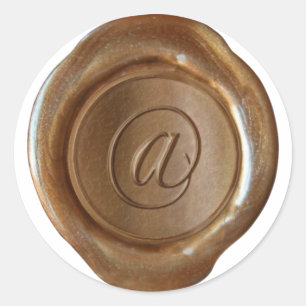 Wax Seal Monogram - Copper - Script @ -