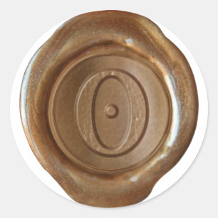 Wax Seal Monogram - Copper - Victorian O -