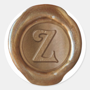 Wax Seal Monogram - Copper - Victorian Z -
