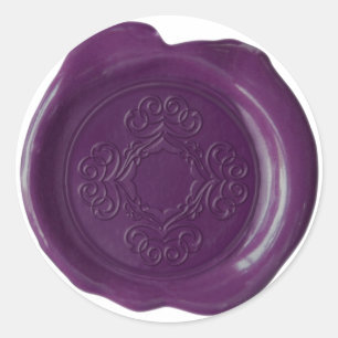 Wax Seal Monogram - Deep Purple - Bargallo Pattern