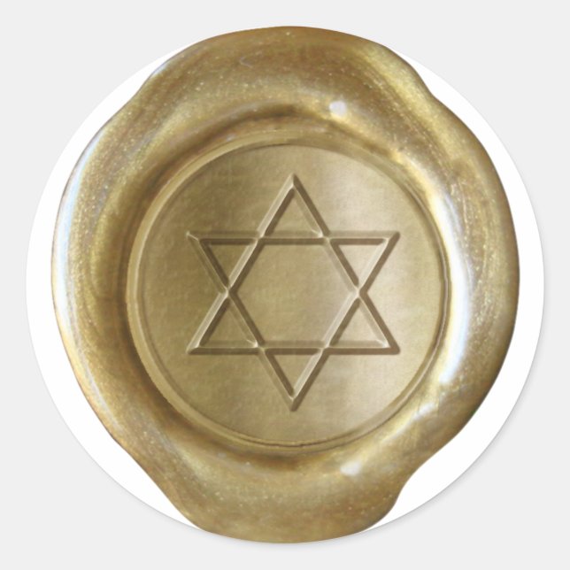 Wax Seal Monogram - Gold - Star Of David - (Front)