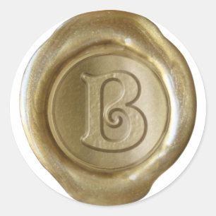 Wax Seal Monogram - Gold - Victorian B -