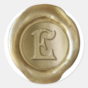 Wax Seal Monogram - Gold - Victorian E -