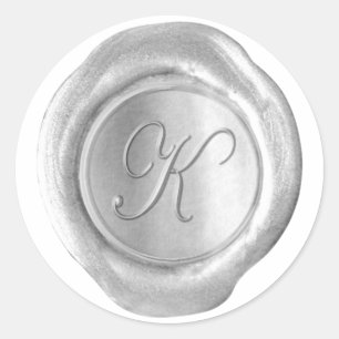 Wax Seal Monogram - Juah Silver - K -