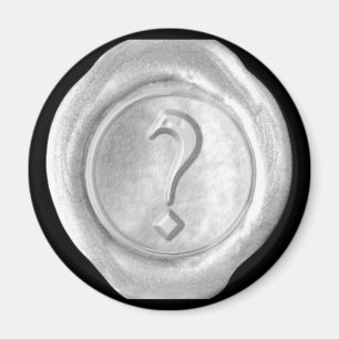 Wax Seal Monogram Magnet - Silver - Old English -