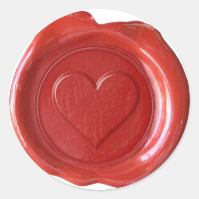Wax Seal Monogram - Red Heart - (Front)