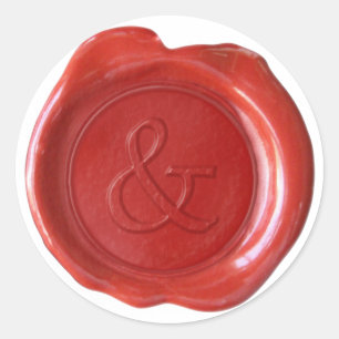 Wax Seal Monogram - Red - Serif & -