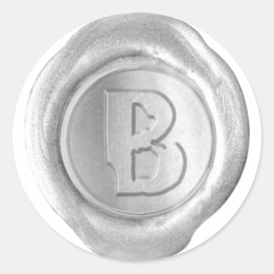 Wax Seal Monogram - Silver - Boulder B -