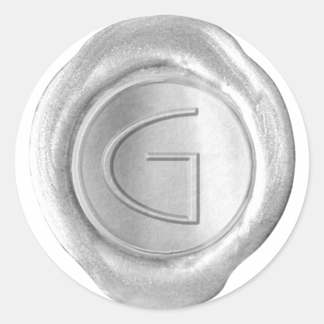 Wax Seal Monogram - Silver - ModernSlim G - (Front)