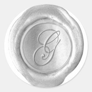 Wax Seal Monogram - Silver - Script G -