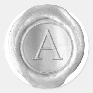 Wax Seal Monogram - Silver - Serif A -