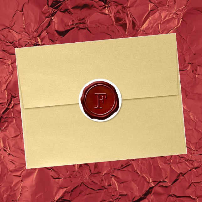 Wax Seal Red Monogram F Initial (Creator Uploaded)