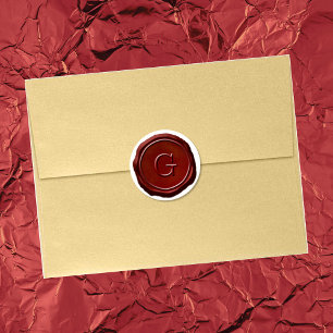Wax Seal Red Monogram G Initial